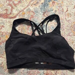 Lululemon Athletica Black Strappy Sports Bra